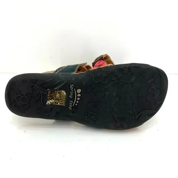 L'Artiste by Spring Step Glendora women’s leather slide sandals shoes. - Picture 6 of 9